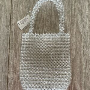 Aerie Clear Beaded Handbag